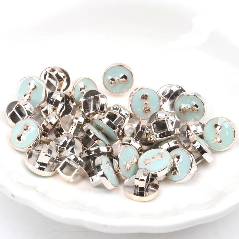 Acrylic Golden-Plated Buttons Garment Accessories DIY Sewing Supplies Painting Handmade Home Decoration 10~14mm 10pcs