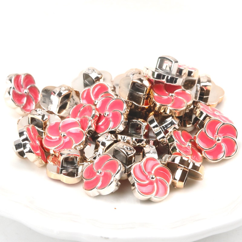 Acrylic Golden-Plated Buttons Garment Accessories DIY Sewing Supplies Painting Handmade Home Decoration 10~14mm 10pcs