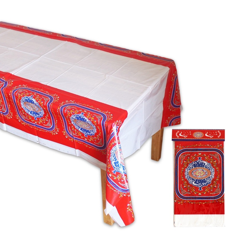 Square Table Cloth Happy Eid Mubarak Decor Islamic Muslim Ramadan and Eid Decor Gifts Kareem Ramadan Decor for Home