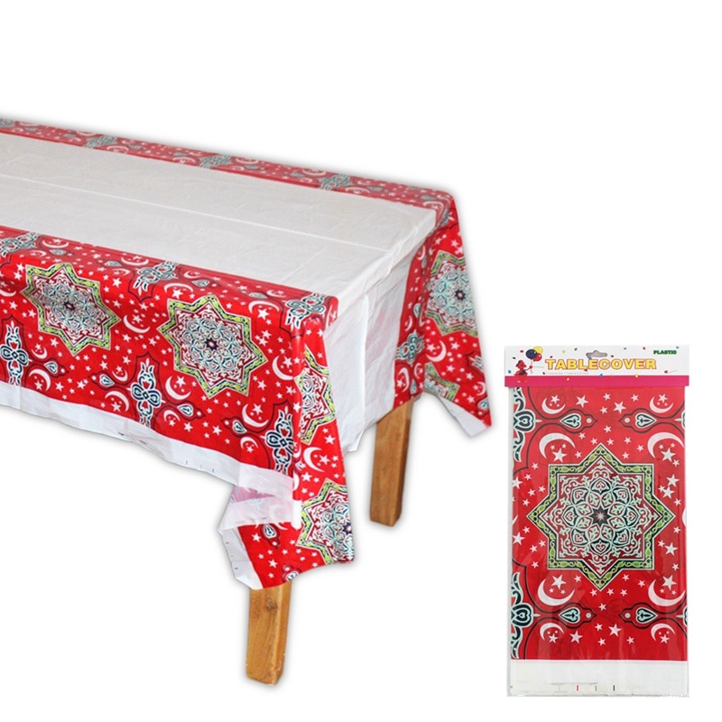 Square Table Cloth Happy Eid Mubarak Decor Islamic Muslim Ramadan and Eid Decor Gifts Kareem Ramadan Decor for Home