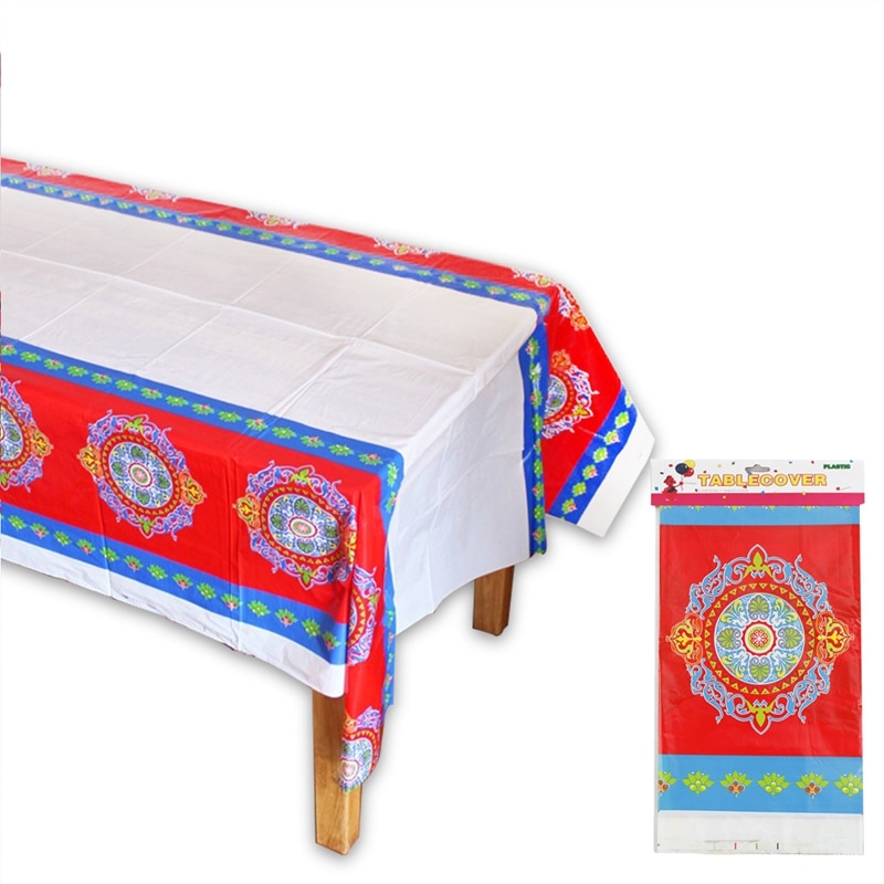 Square Table Cloth Happy Eid Mubarak Decor Islamic Muslim Ramadan and Eid Decor Gifts Kareem Ramadan Decor for Home