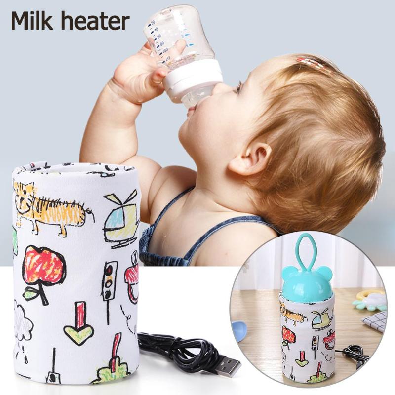 USB Milk Warmer Insulated Bag Portable Travel Cup Warmer Baby Nursing Bottle Cover Warmer Heater Bag Infant Feeding Bottle Bags
