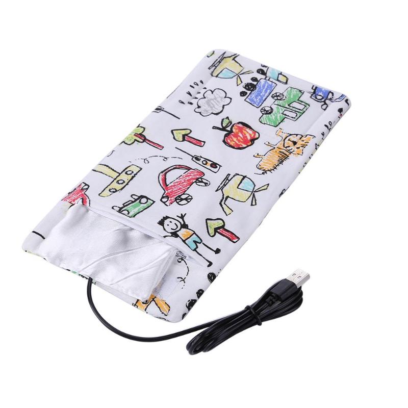 USB Milk Warmer Insulated Bag Portable Travel Cup Warmer Baby Nursing Bottle Cover Warmer Heater Bag Infant Feeding Bottle Bags