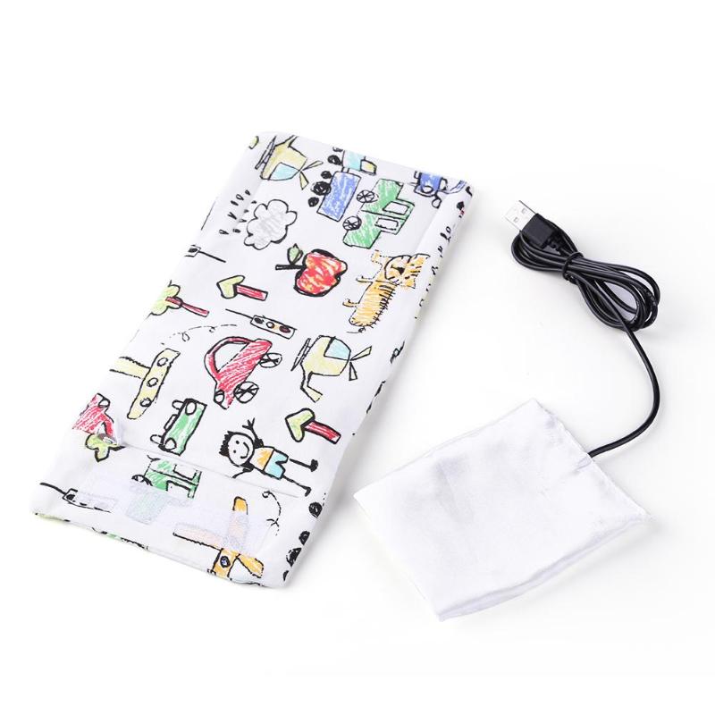 USB Milk Warmer Insulated Bag Portable Travel Cup Warmer Baby Nursing Bottle Cover Warmer Heater Bag Infant Feeding Bottle Bags