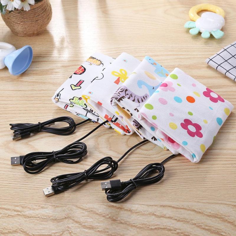 USB Milk Warmer Insulated Bag Portable Travel Cup Warmer Baby Nursing Bottle Cover Warmer Heater Bag Infant Feeding Bottle Bags
