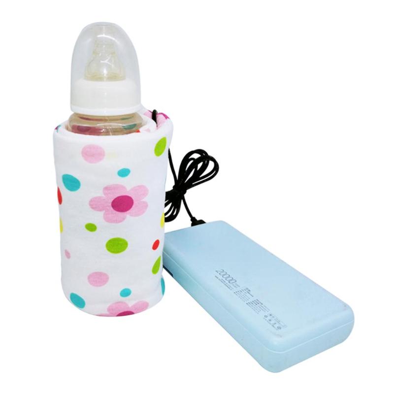 USB Milk Warmer Insulated Bag Portable Travel Cup Warmer Baby Nursing Bottle Cover Warmer Heater Bag Infant Feeding Bottle Bags