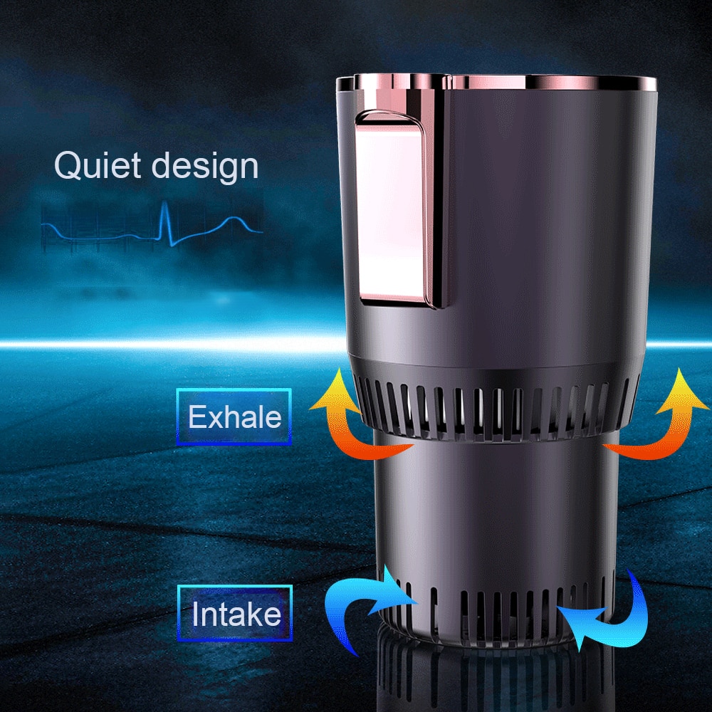 DC 12V Car Heating Cooling Cup 2-in-1 Car Office Cup Warmer Cooler Smart Car Cup Mug Holder Tumbler Cooling Beverage Drinks Cans