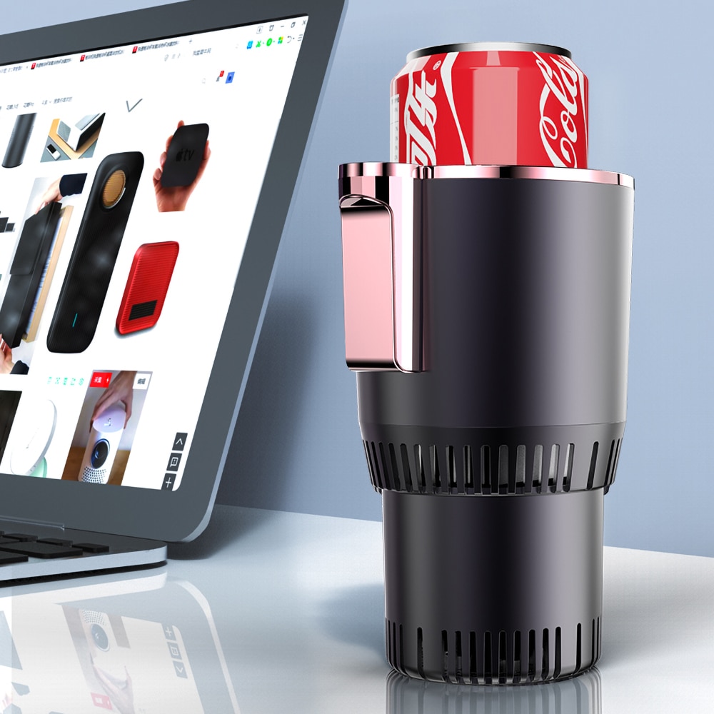 DC 12V Car Heating Cooling Cup 2-in-1 Car Office Cup Warmer Cooler Smart Car Cup Mug Holder Tumbler Cooling Beverage Drinks Cans