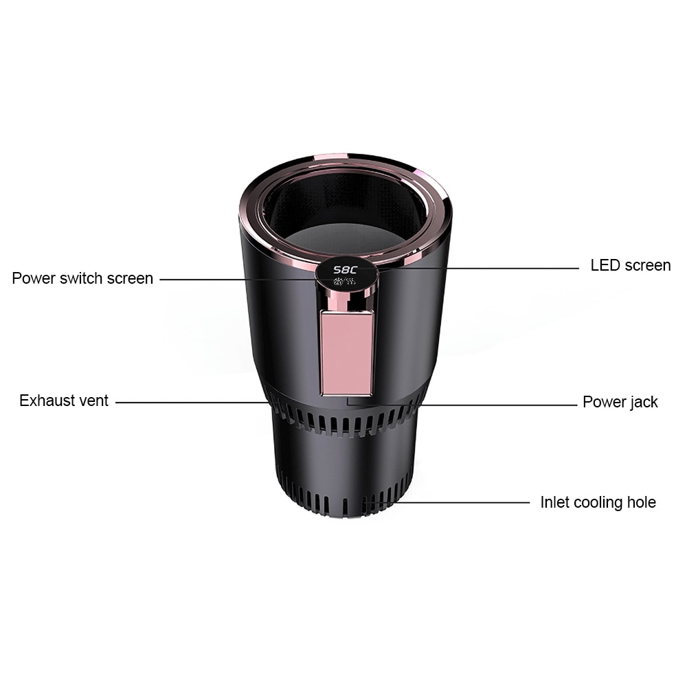 DC 12V Car Heating Cooling Cup 2-in-1 Car Office Cup Warmer Cooler Smart Car Cup Mug Holder Tumbler Cooling Beverage Drinks Cans