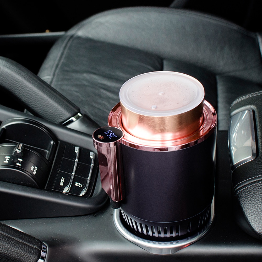 DC 12V Car Heating Cooling Cup 2-in-1 Car Office Cup Warmer Cooler Smart Car Cup Mug Holder Tumbler Cooling Beverage Drinks Cans