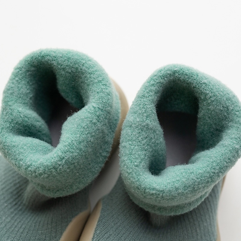 children's sock shoes , lamb wool snow socks shoes baby embroidery socks toddler first walkers