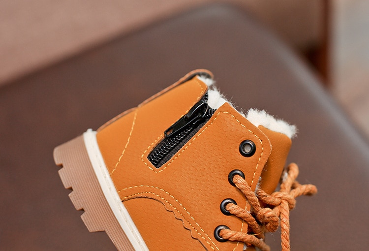 Children Casual Shoes Autumn Winter Martin Boots Boys Shoes Fashion Leather Soft Antislip Girls Boots 21-30 Sport Running Shoes