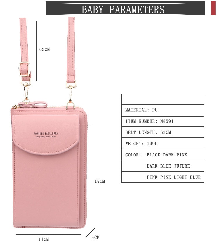 Shoulder Bag for Women Small Crossbody Bags Ladies Pu Leather Mini Handbags Phone Pocket Female Purse Wallet