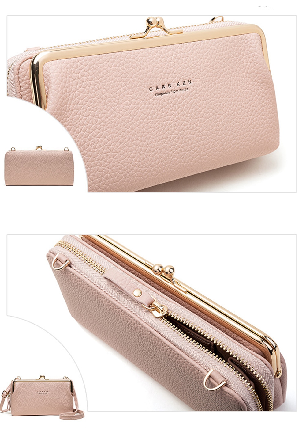 Women Crossbody Bags for Wallet Holder Female Clutch Purse PU Leather Handbag Multiple Card Slot With Large Capacity