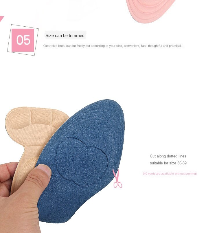 2pcs Insole Pad Inserts Heel Post Back Breathable Anti-slip for High Heel Shoe Best Sale-WT High Heel Shoes Insoles Memory Foam
