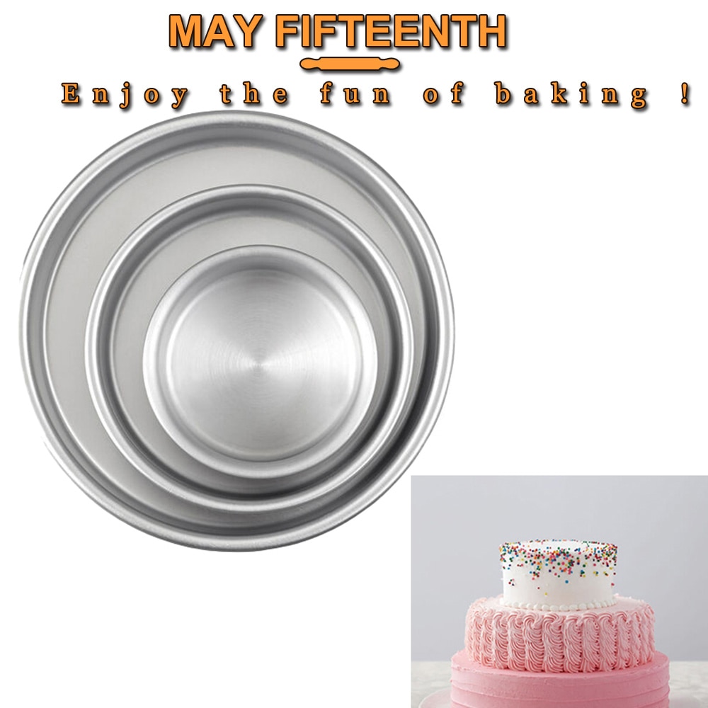 3 Tiered Round Cake Mold Set Aluminum Alloy Cake Pan Set Non Stick Baking Pans 4/6/8 inch Cakes Mould Removable Bottom 386 3 Tiered Round Cake Mold Set Aluminum Alloy Cake Pan Set Non Stick Baking Pans 4/6/8 inch Cakes Mould Removable Bottom 386