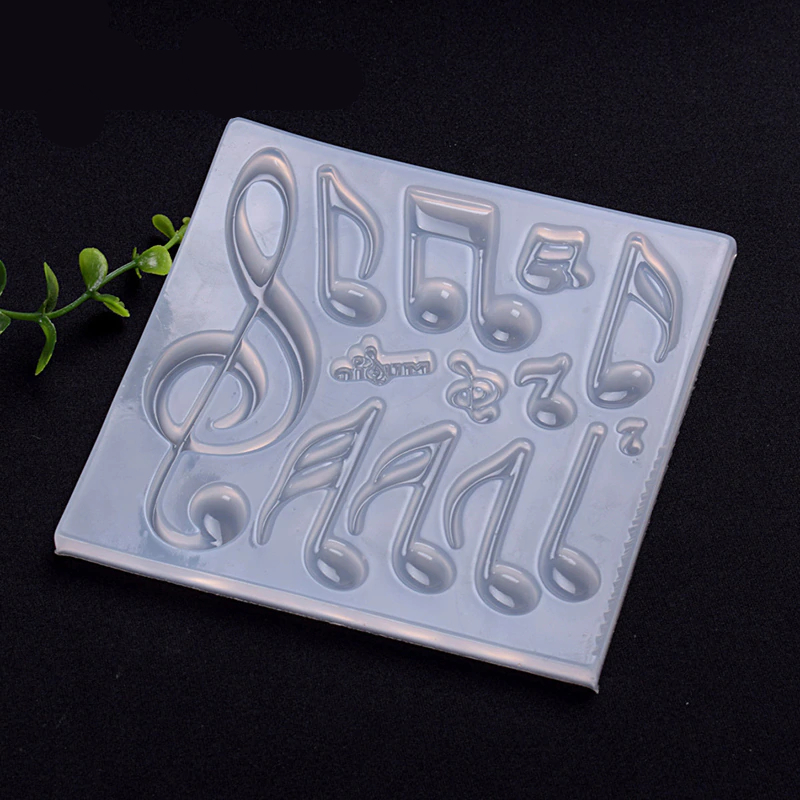 1pcs UV Resin Jewelry Liquid Silicone Mold Music Notes Shape Silicone Mold Resin Charms Mold For DIY Decorate Making Jewelry