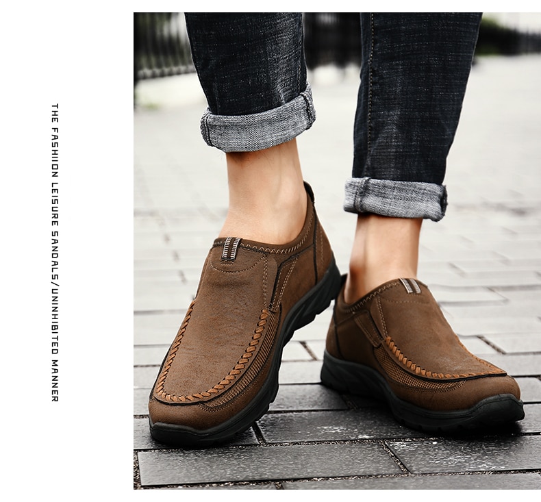 Men Casual Shoes Loafers Sneakers 2020 New Fashion Handmade Retro Leisure Loafers Shoes Zapatos Casuales Hombres Men Shoes
