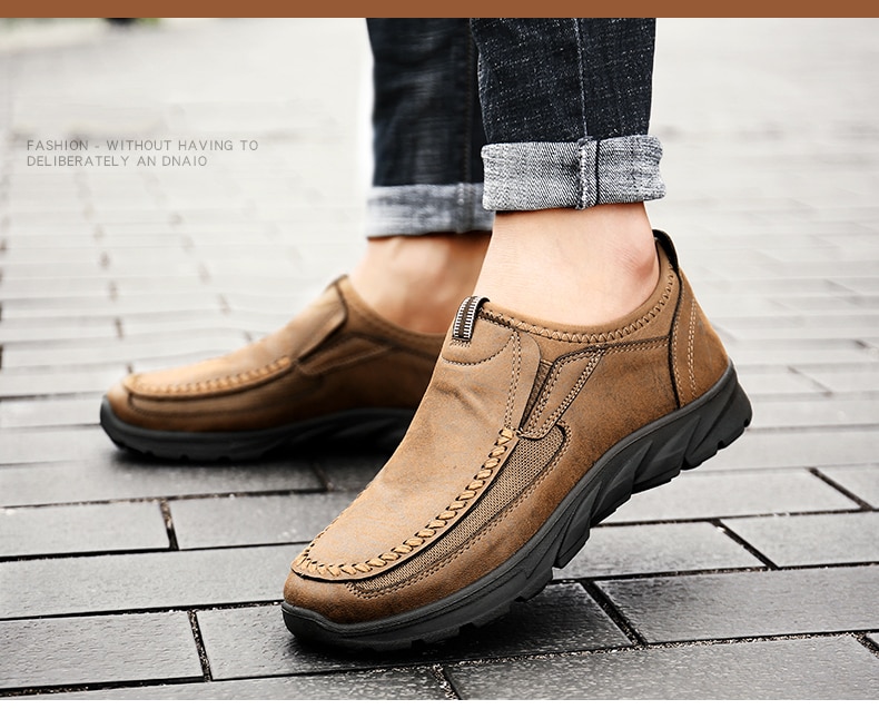 Men Casual Shoes Loafers Sneakers 2020 New Fashion Handmade Retro Leisure Loafers Shoes Zapatos Casuales Hombres Men Shoes
