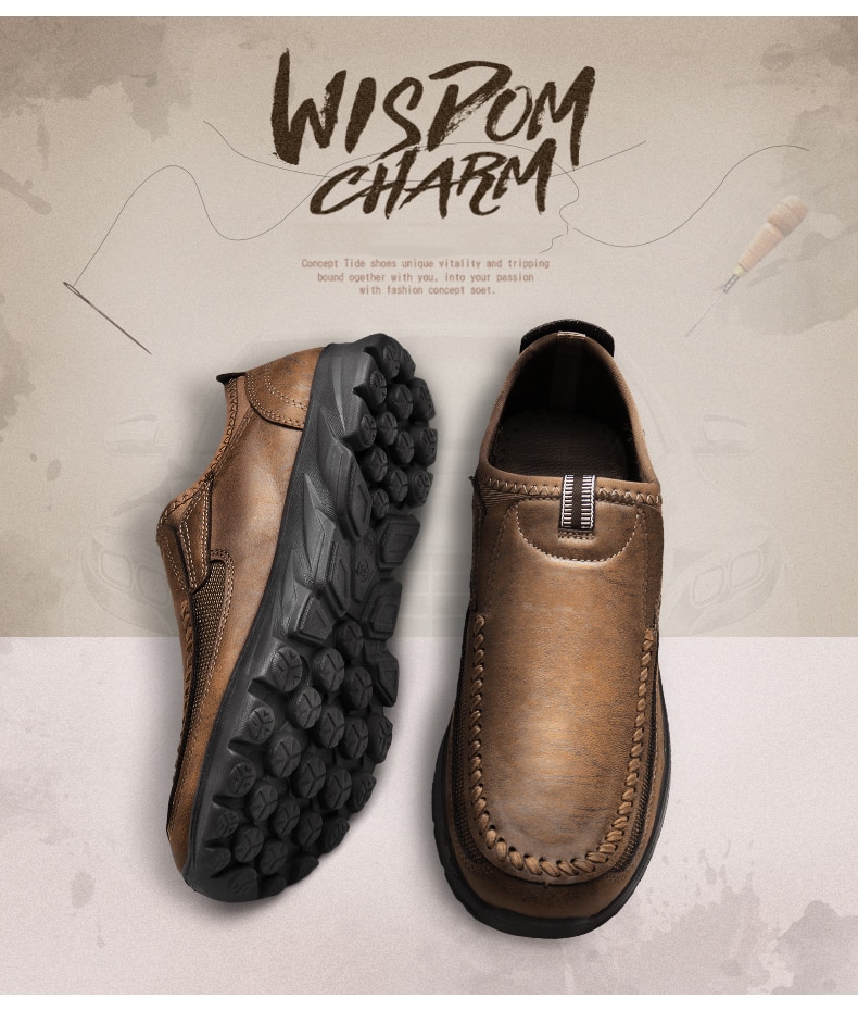 Men Casual Shoes Loafers Sneakers 2020 New Fashion Handmade Retro Leisure Loafers Shoes Zapatos Casuales Hombres Men Shoes