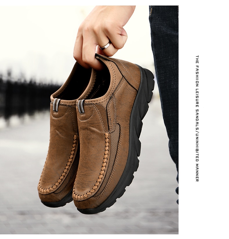 Men Casual Shoes Loafers Sneakers 2020 New Fashion Handmade Retro Leisure Loafers Shoes Zapatos Casuales Hombres Men Shoes
