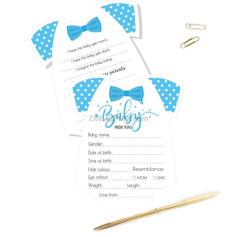 Baby Predictions and Advice Cards (Pack of 10) - Baby Shower Games Ideas for Boy or Girl- Party Activities Supplies