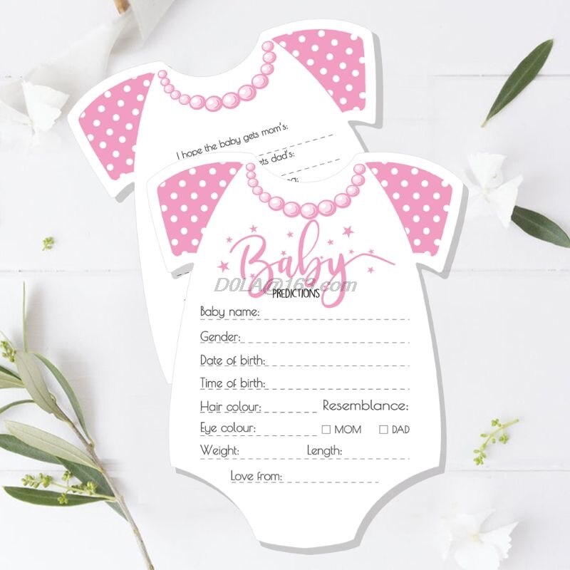 Baby Predictions and Advice Cards (Pack of 10) - Baby Shower Games Ideas for Boy or Girl- Party Activities Supplies
