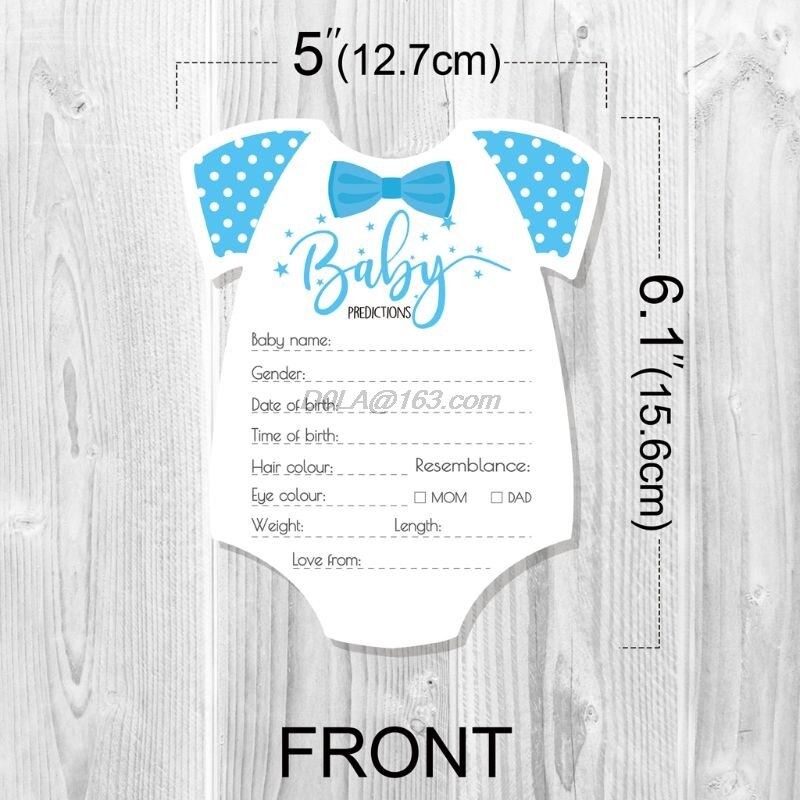 Baby Predictions and Advice Cards (Pack of 10) - Baby Shower Games Ideas for Boy or Girl- Party Activities Supplies