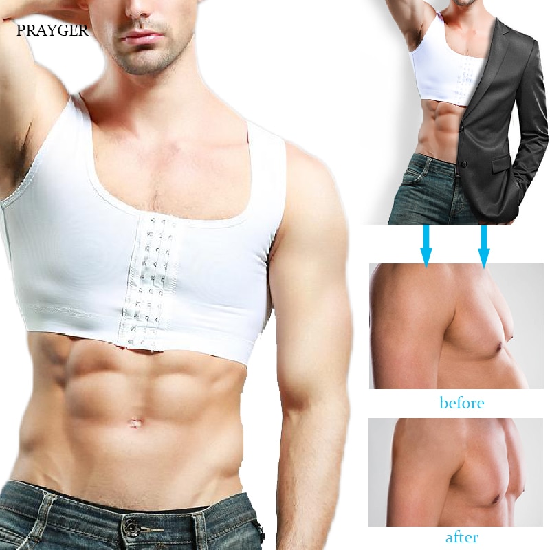 Men Gynecomastia Shaper Slimming Chest Corset Compression Body Building Sleeveless Tops Correct Posture 1219 Men Gynecomastia Shaper Slimming Chest Corset Compression Body Building Sleeveless Tops Correct Posture 1219