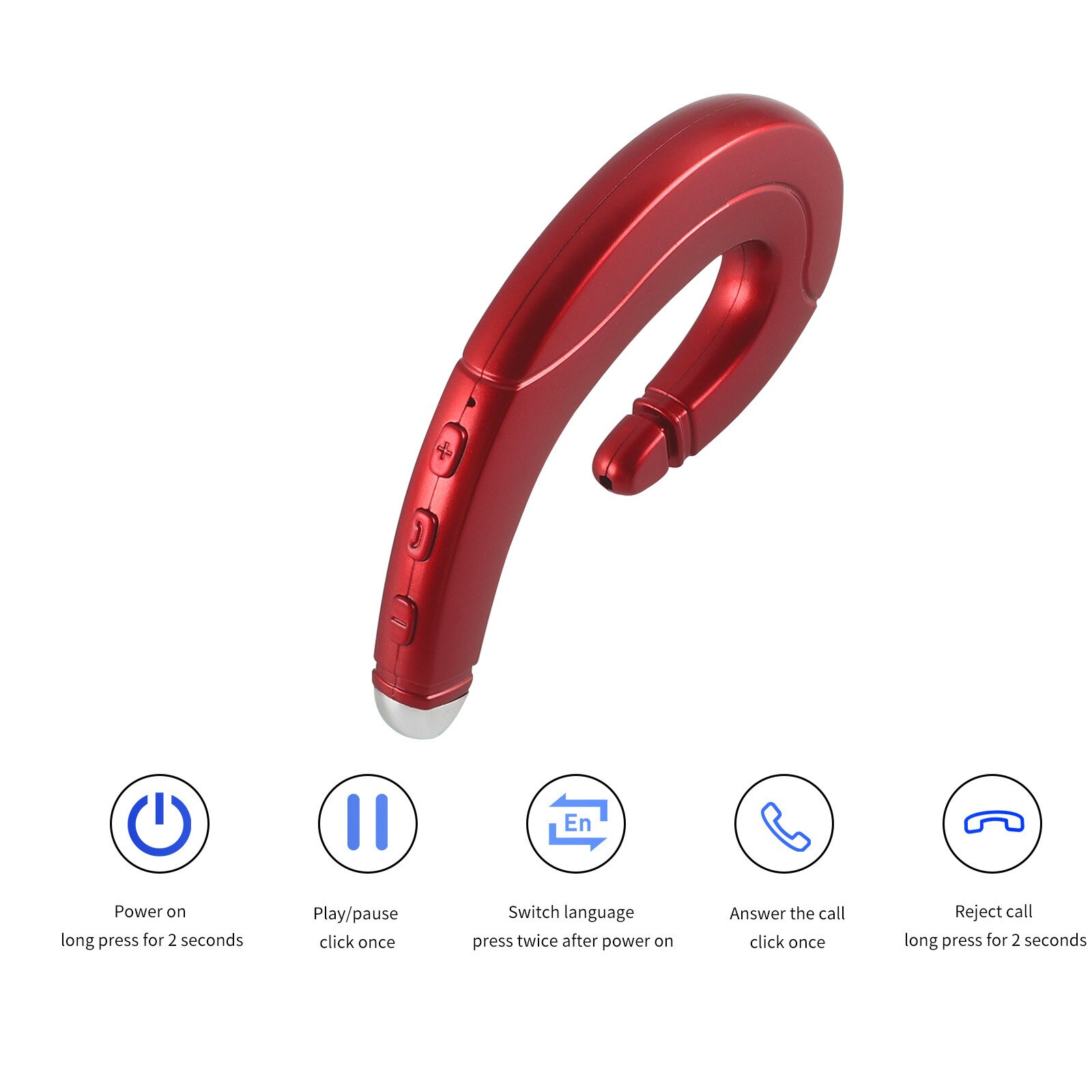 Bluetooth Headset TWS bone Conduction Wireless Earphone Bilateral Stereo Headphone Business Drive Earbuds For Smartphones