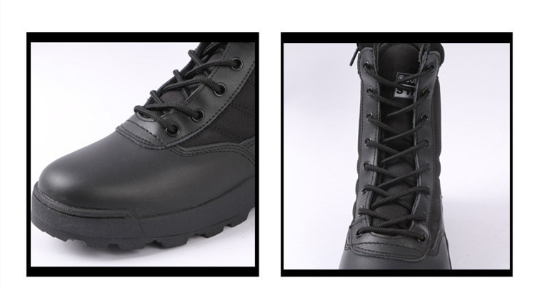 Army Military Tactical Boots Autumn Winter Outdoor Men Desert Ankle Boots Unisex High Top Lace Up Non-slip Shoes