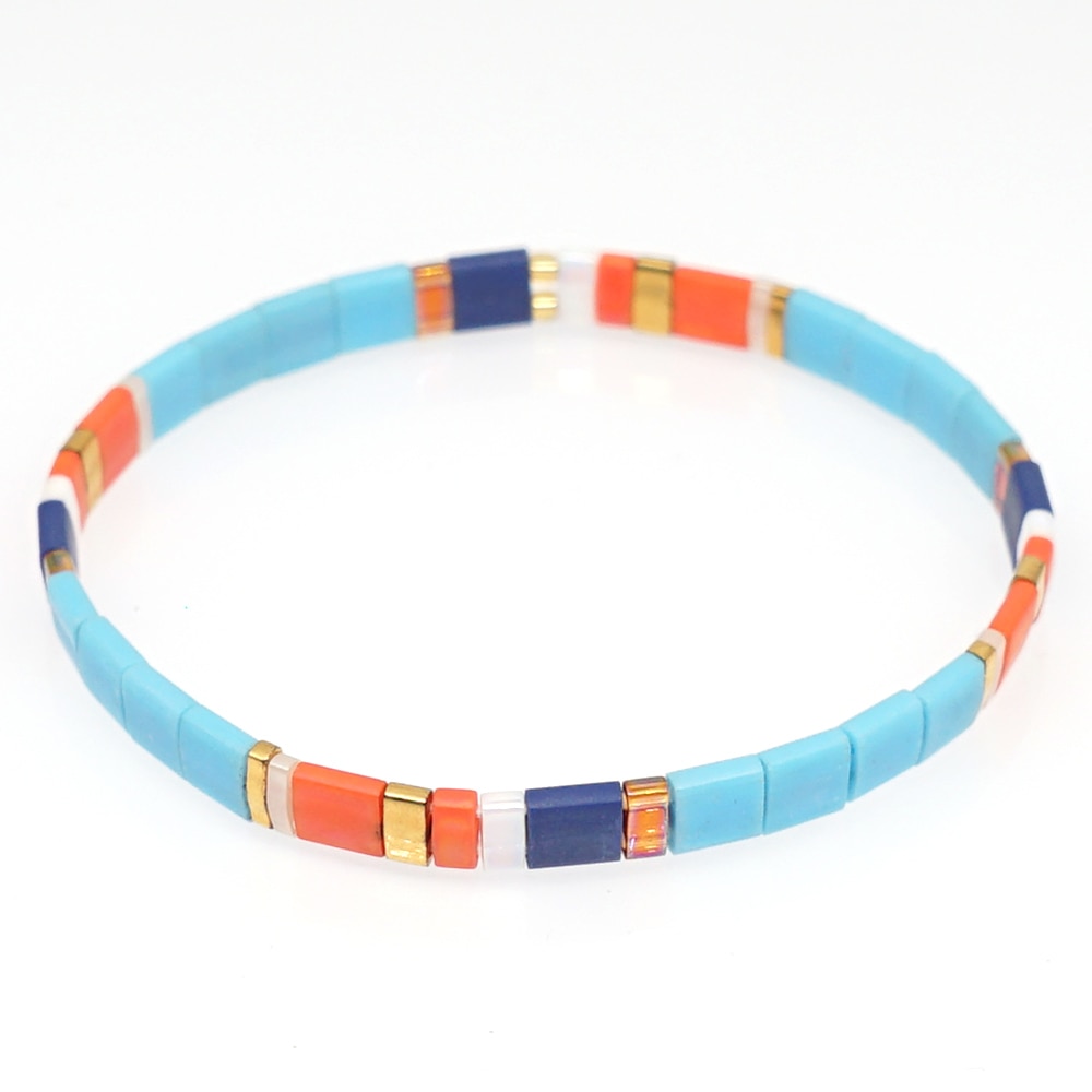 Miyuki Bracelet For Women Tila Beads Rainbow Bracelets Gift Boho Summer Pulseras Mujer Moda Glass Bead Jewelry wholesale