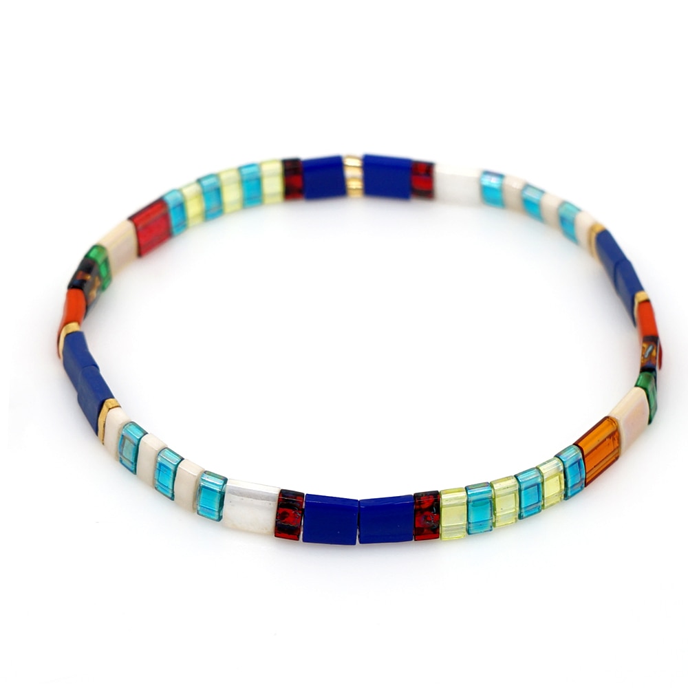 Miyuki Bracelet For Women Tila Beads Rainbow Bracelets Gift Boho Summer Pulseras Mujer Moda Glass Bead Jewelry wholesale
