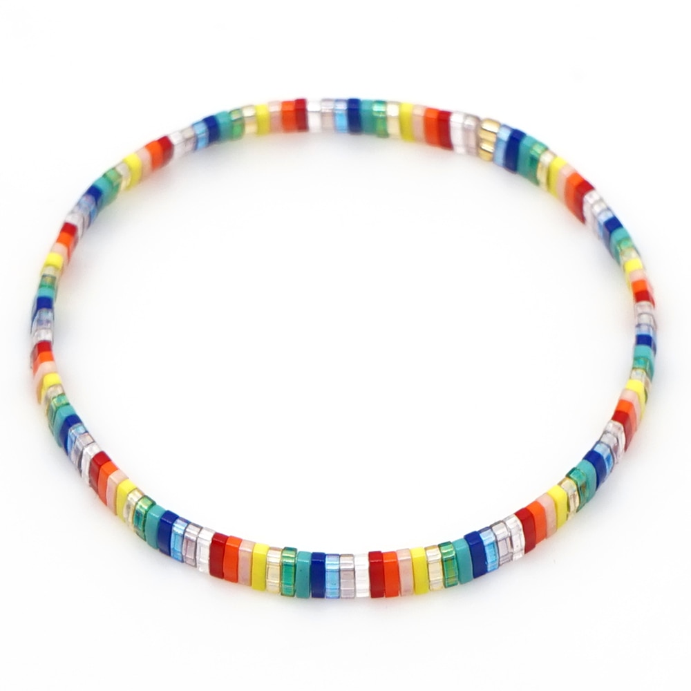Miyuki Bracelet For Women Tila Beads Rainbow Bracelets Gift Boho Summer Pulseras Mujer Moda Glass Bead Jewelry wholesale