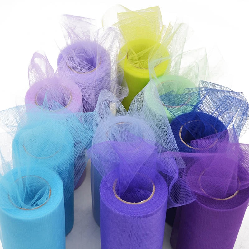 Tulle Roll 15cm 25Yards Roll Fabric Spool Tutu Party Baby Shower Birthday Gift Wrap Wedding Decoration Christmas Event Supplies