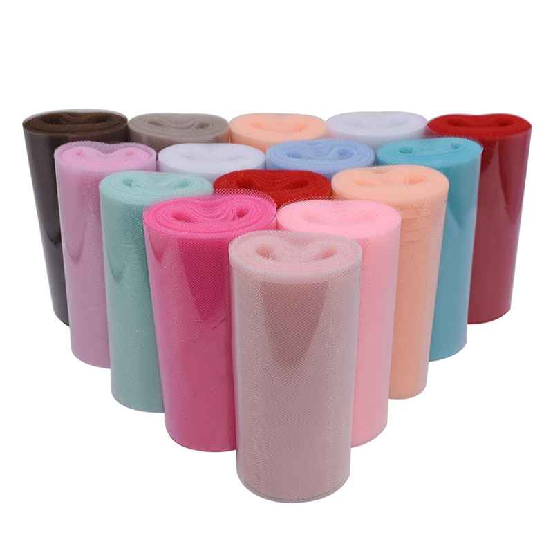 Tulle Roll 15cm 25Yards Roll Fabric Spool Tutu Party Baby Shower Birthday Gift Wrap Wedding Decoration Christmas Event Supplies