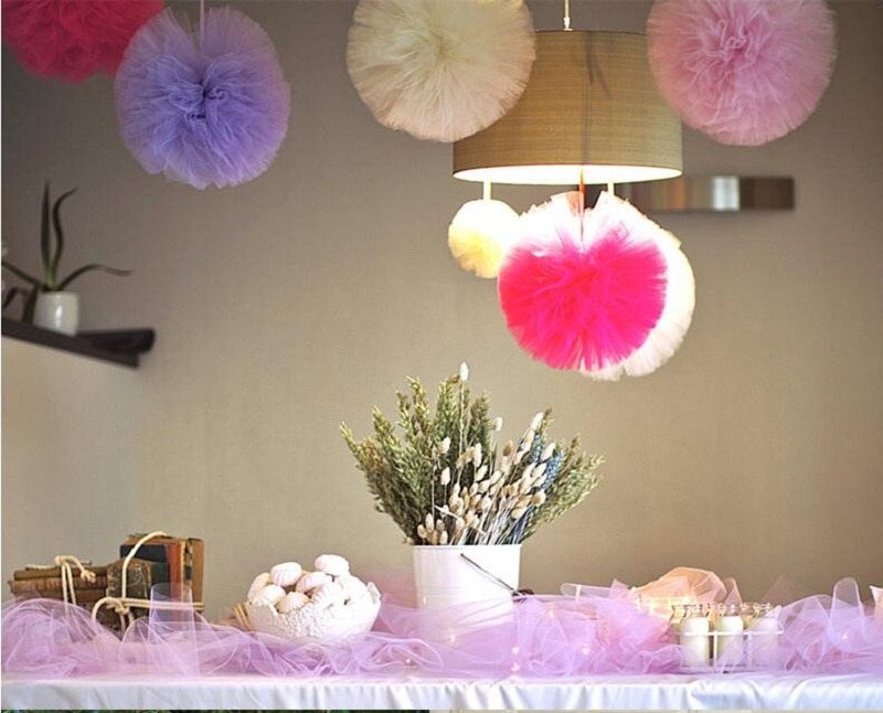 Tulle Roll 15cm 25Yards Roll Fabric Spool Tutu Party Baby Shower Birthday Gift Wrap Wedding Decoration Christmas Event Supplies