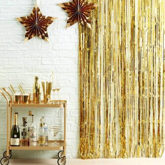 2M 3M Gold Silver Metallic Foil Tinsel Fringe Curtain Birthday Party Decoration Wedding Photography Backdrop Curtain Photo Props