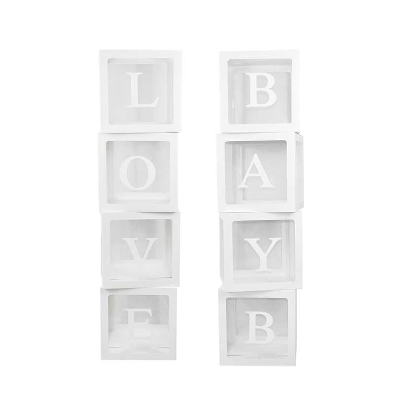 Baby Transparent Box Storage Balloon Baby Shower Decorations Kids Baby Shower Boy Girl Gifts Wedding Decor Storage Box