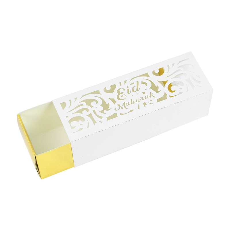 10pcs Eid Mubarak Chocolate Candy Box Ramadan Kareem Favor Gift Box DIY Islamic Muslim Festival Happy Al-Fitr Eid Party Supplies