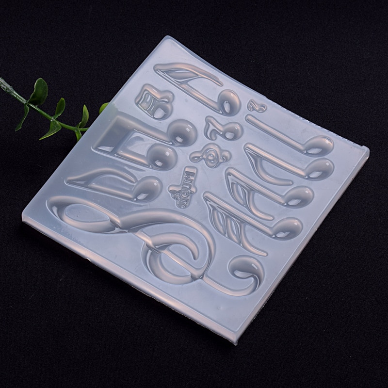 1pcs UV Resin Jewelry Liquid Silicone Mold Music Notes Shape Silicone Mold Resin Charms Mold For DIY Decorate Making Jewelry