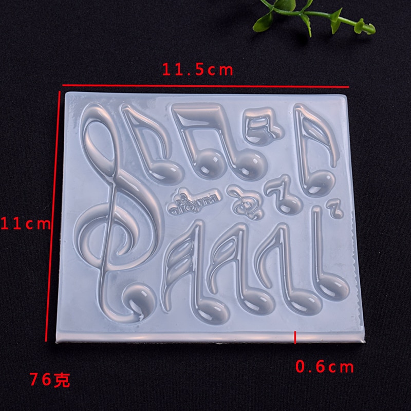 1pcs UV Resin Jewelry Liquid Silicone Mold Music Notes Shape Silicone Mold Resin Charms Mold For DIY Decorate Making Jewelry