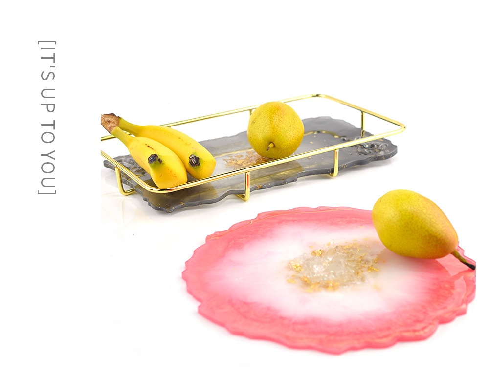 Hot Sell Home Decorative Craft Mold DIY Fruit Tray Table Mat Resin Silicone Base Coaster Tray Mold For Jewelry Making Resin Mold