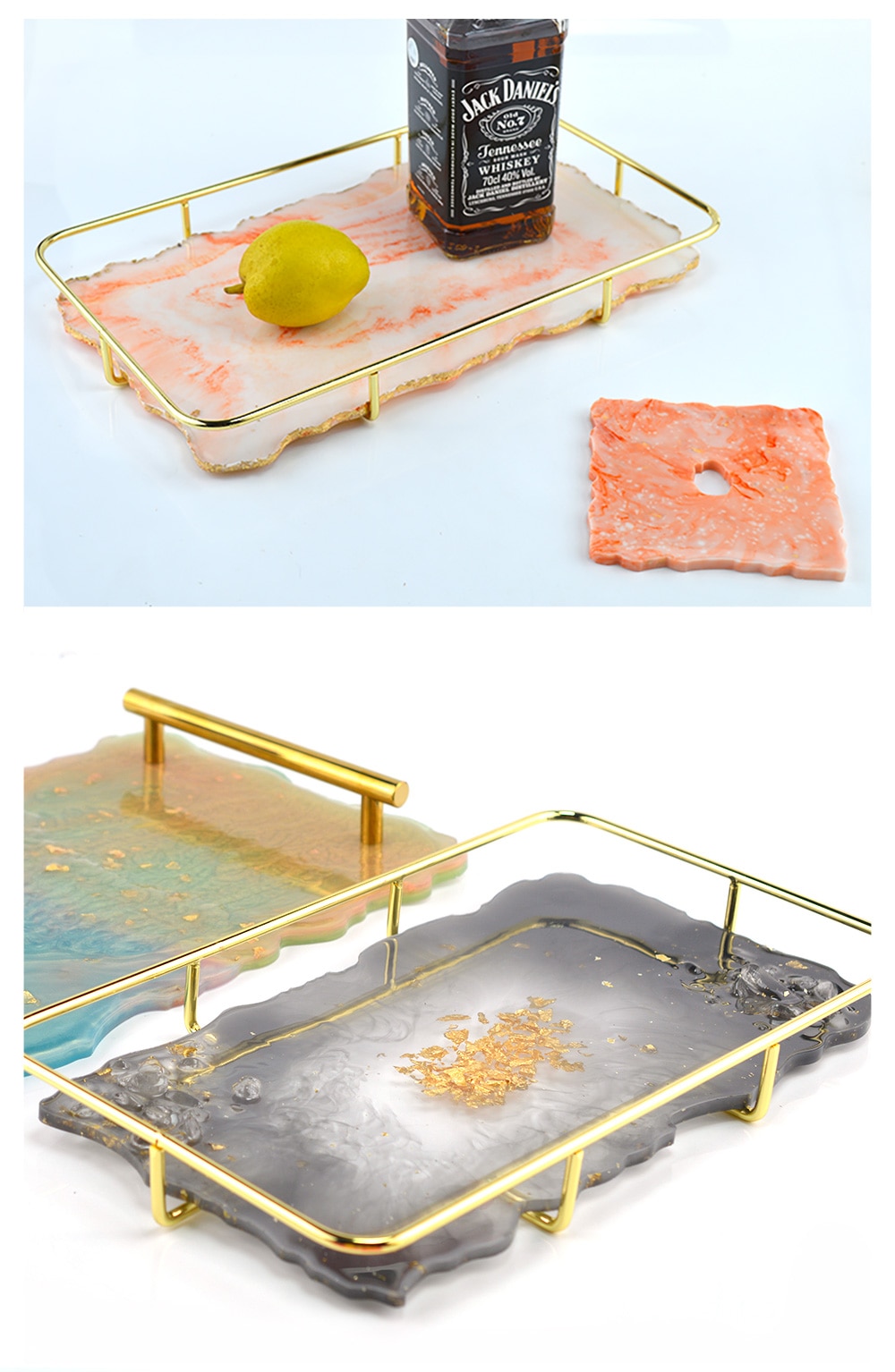 Hot Sell Home Decorative Craft Mold DIY Fruit Tray Table Mat Resin Silicone Base Coaster Tray Mold For Jewelry Making Resin Mold
