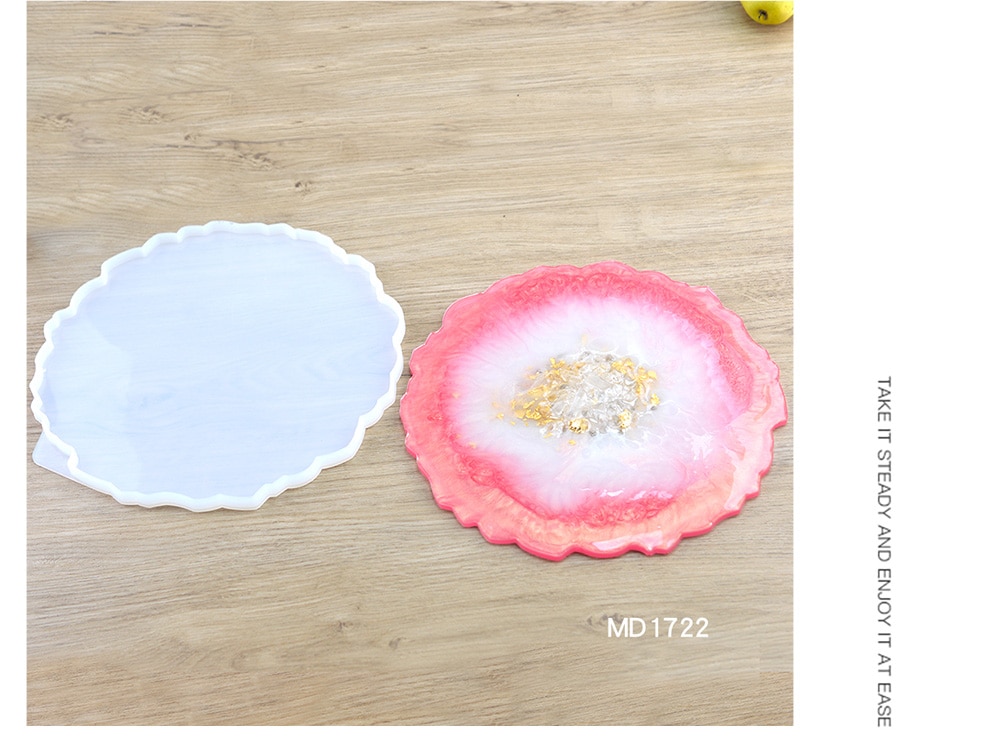 Hot Sell Home Decorative Craft Mold DIY Fruit Tray Table Mat Resin Silicone Base Coaster Tray Mold For Jewelry Making Resin Mold