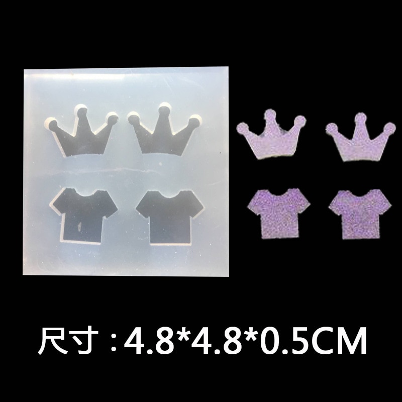 1PCS Crown Animal  Charms Pendant Craft DIY UV Resin Liquid Silicone Molds for Earring Necklace Decorations Making Jewelry