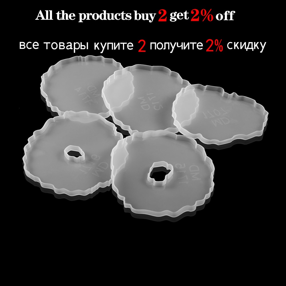 Coaster Epoxy Molds Wave Table Silicone Mold Wine Glass Coasters Epoxy Moulds For Family Gathering Party Jewelry Making Findings