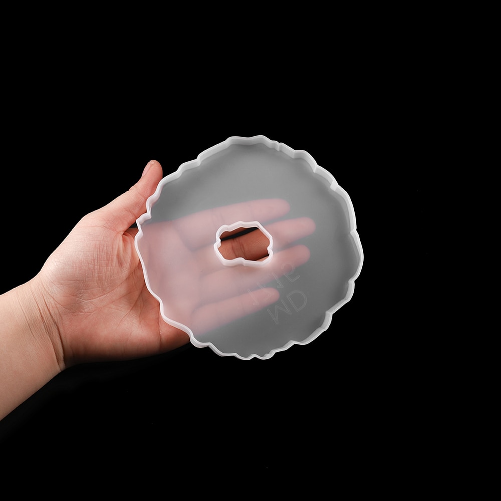 Coaster Epoxy Molds Wave Table Silicone Mold Wine Glass Coasters Epoxy Moulds For Family Gathering Party Jewelry Making Findings