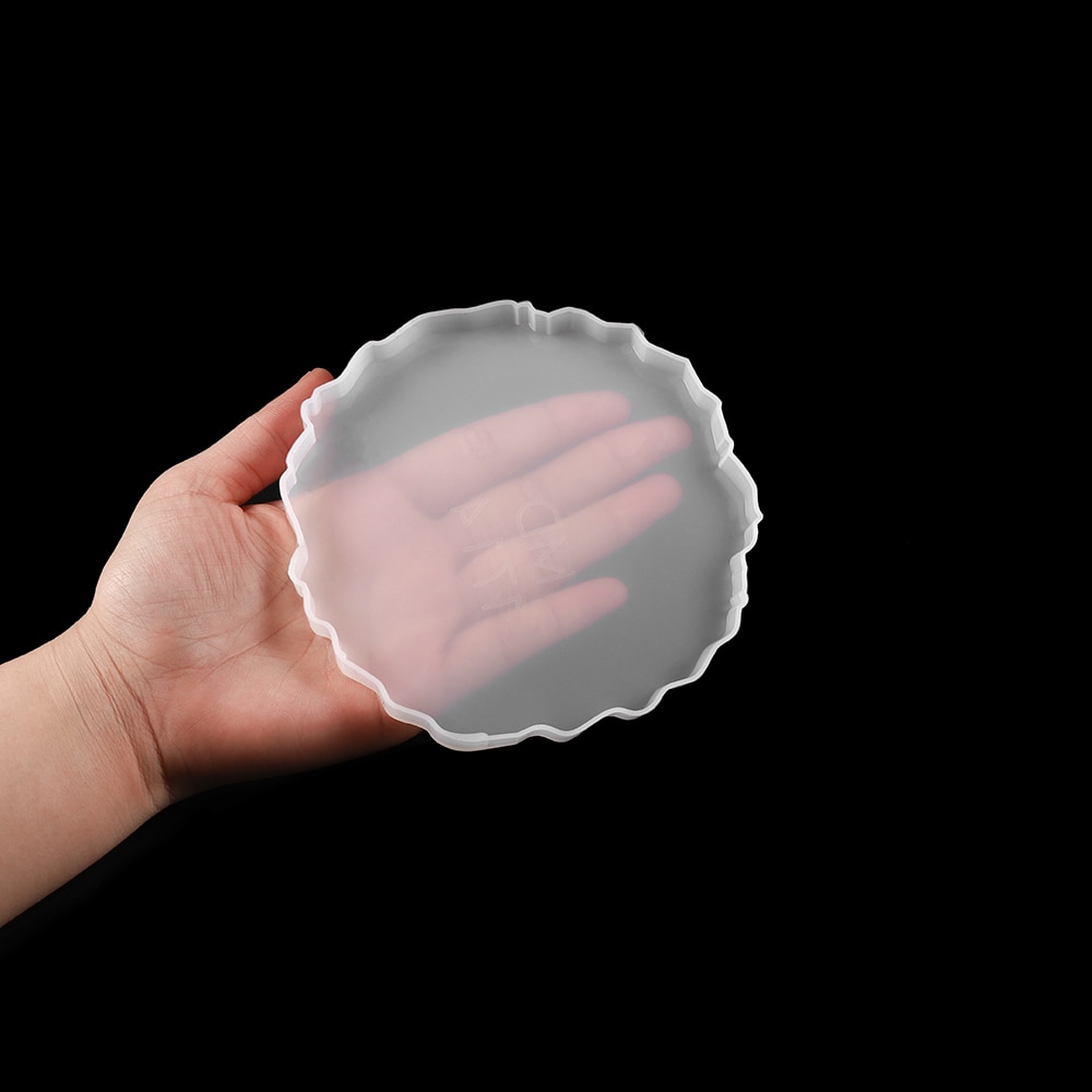 Coaster Epoxy Molds Wave Table Silicone Mold Wine Glass Coasters Epoxy Moulds For Family Gathering Party Jewelry Making Findings