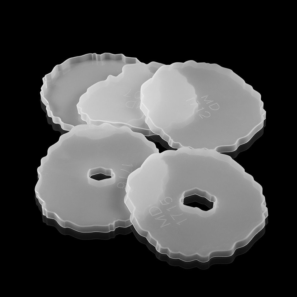 Coaster Epoxy Molds Wave Table Silicone Mold Wine Glass Coasters Epoxy Moulds For Family Gathering Party Jewelry Making Findings